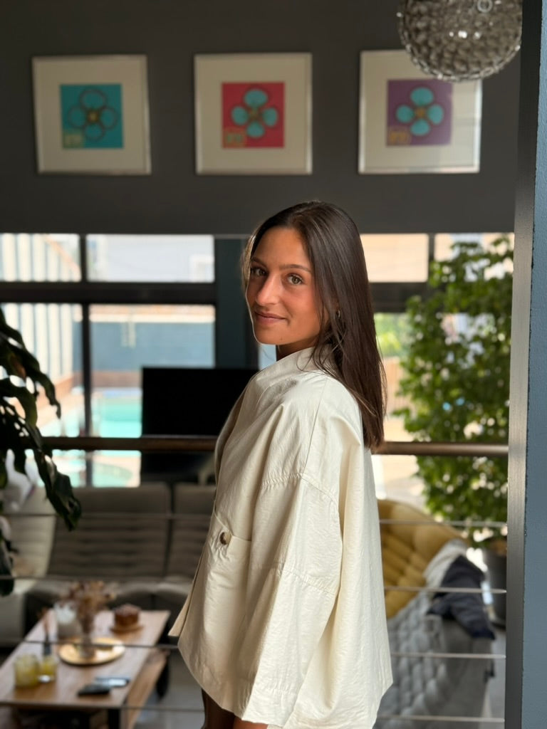 Veste oversize – Blanc cassé