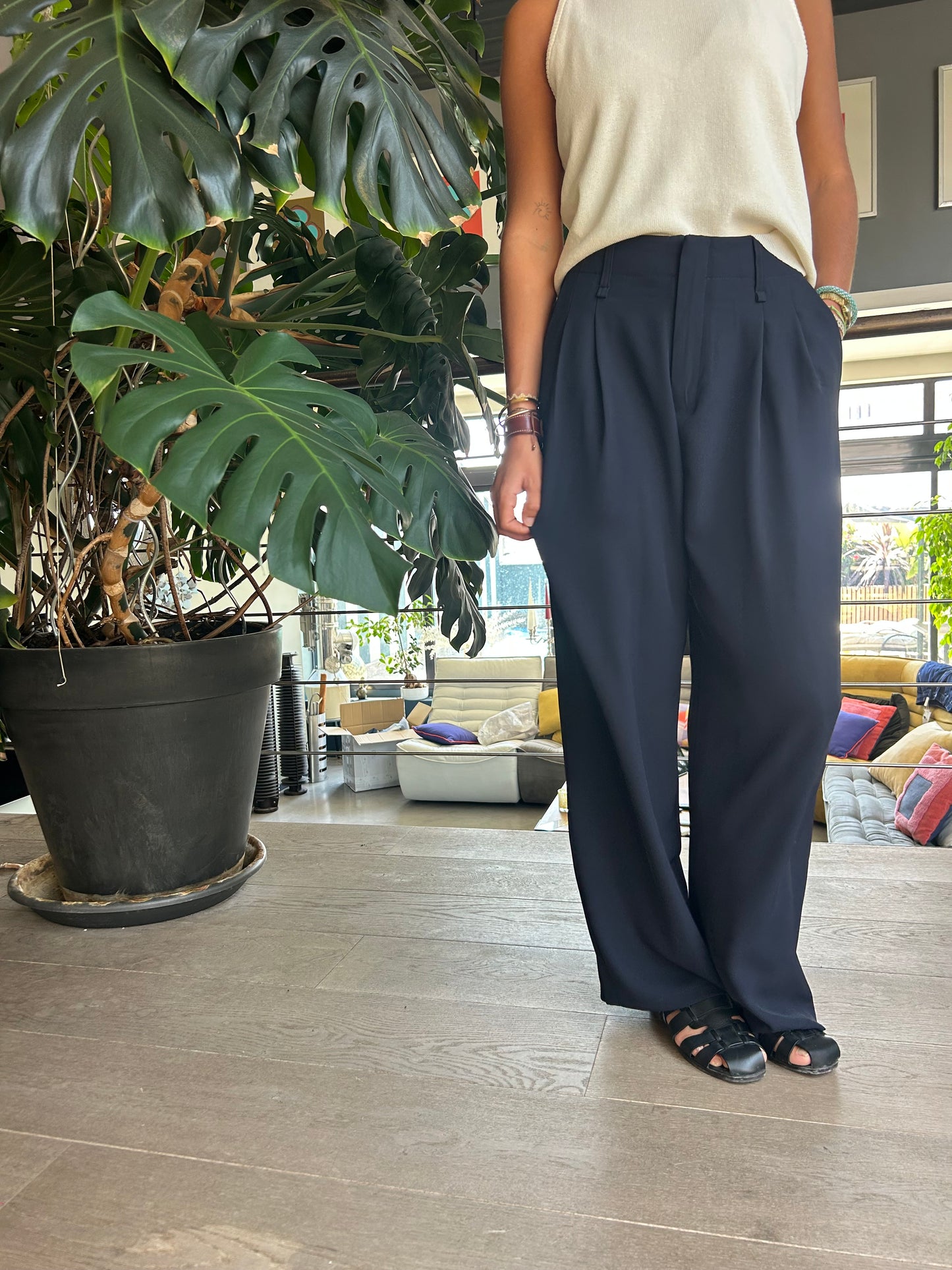 Pantalon fluide Emma Marine