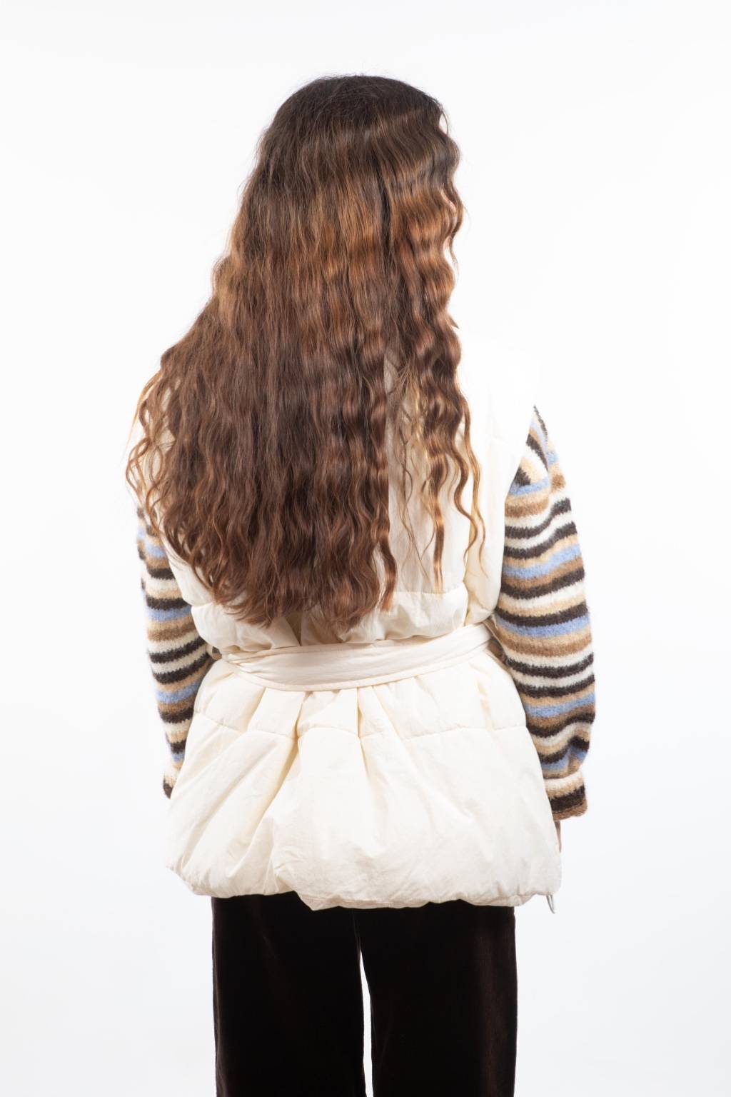 Doudoune écrue sans manches Valeria