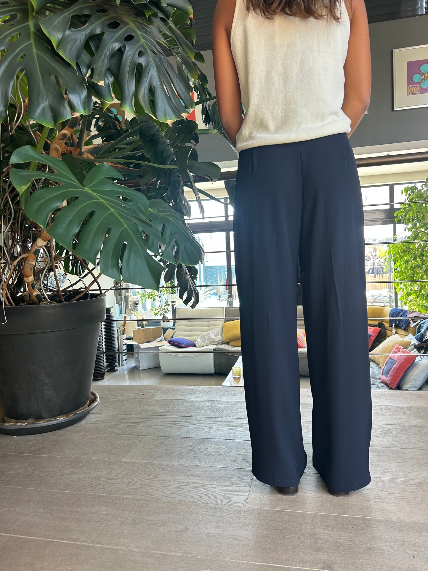 Pantalon fluide Emma Marine