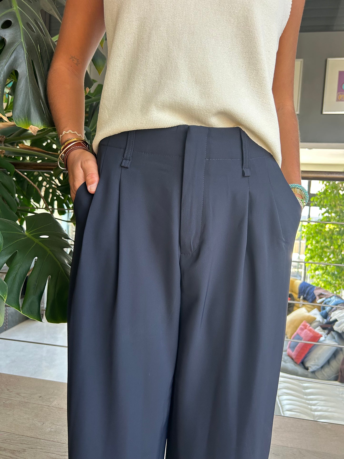 Pantalon fluide Emma Marine