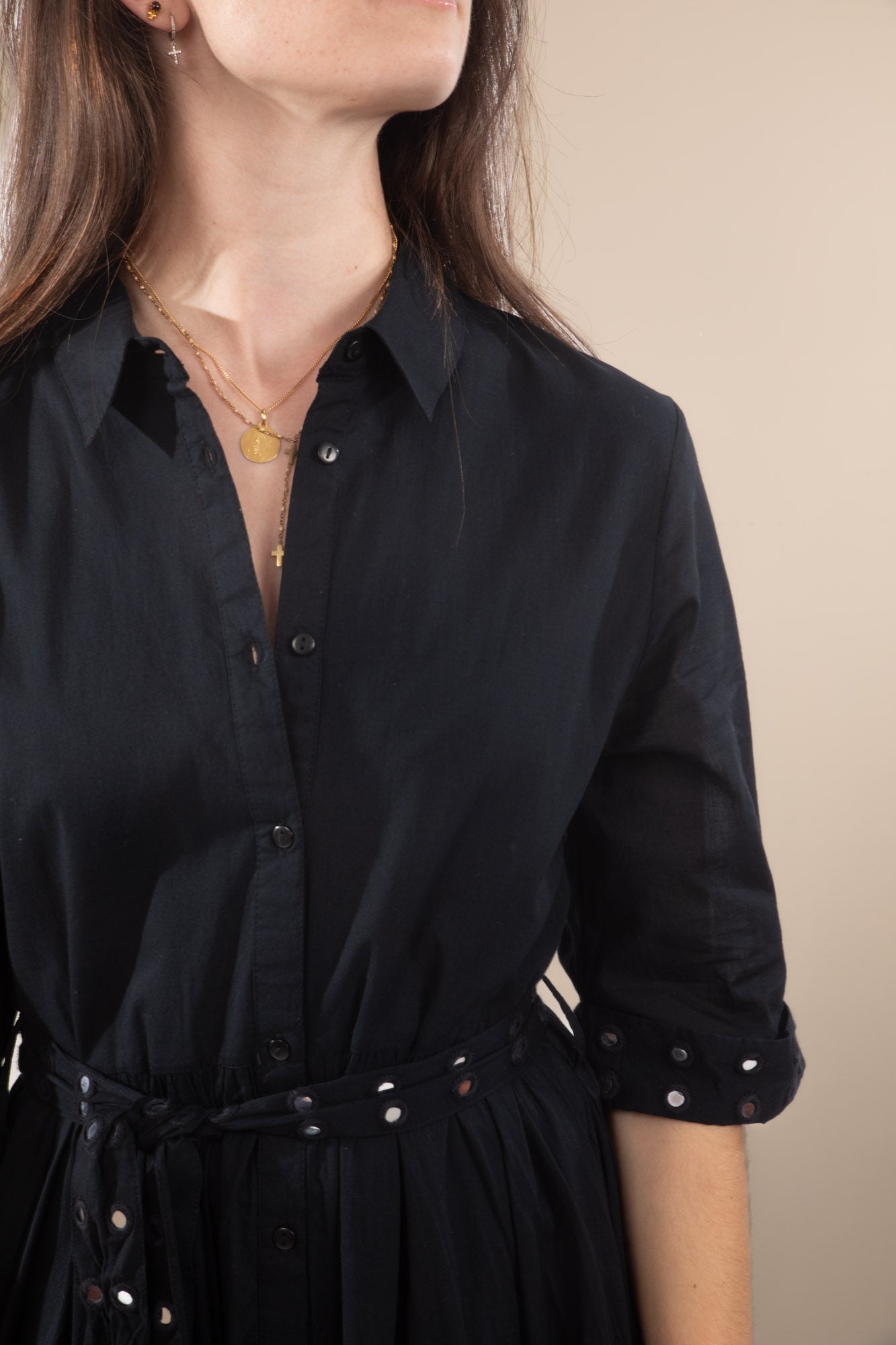 Robe longue noire Yvette