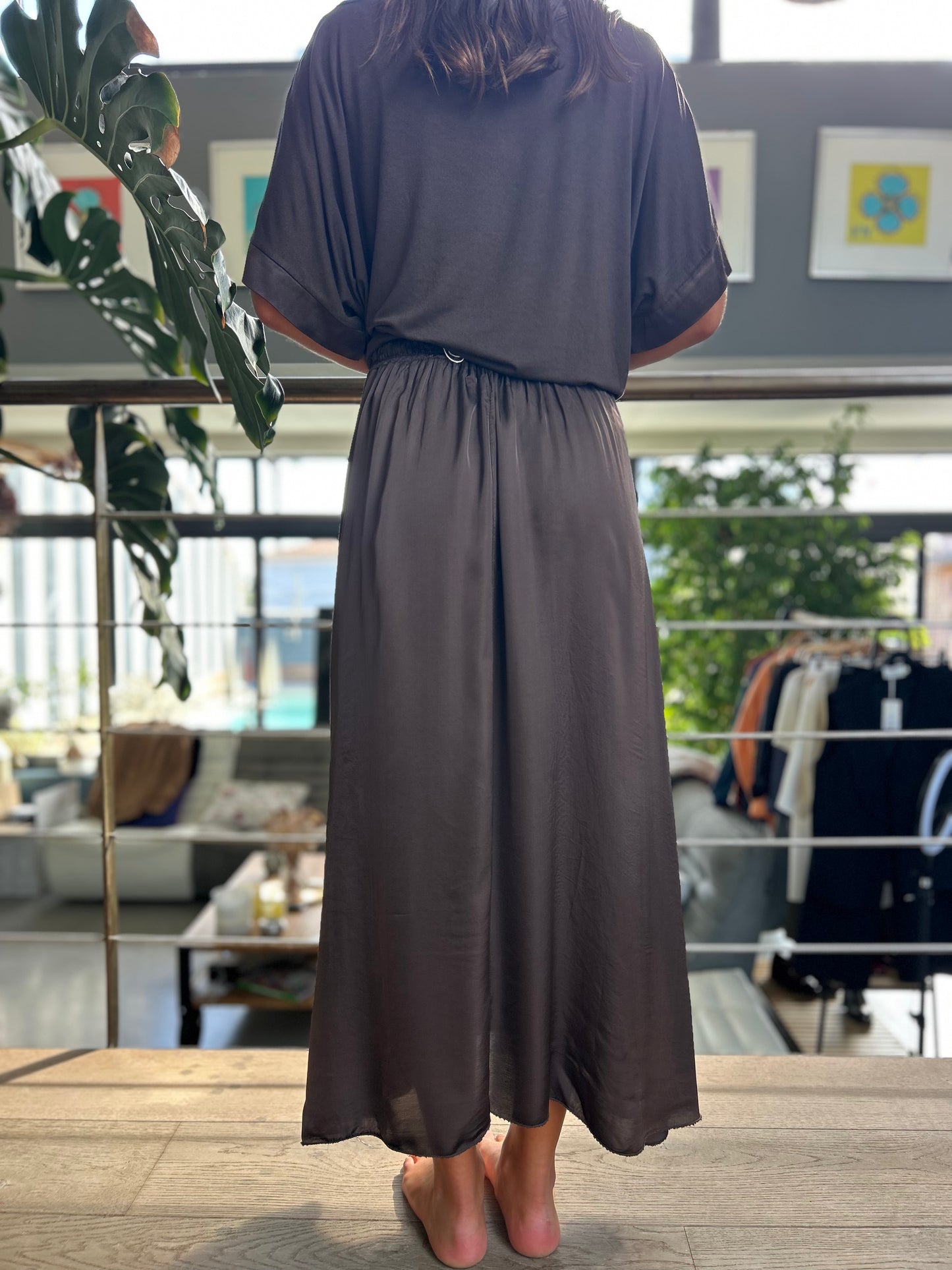 Jupe fluide Lolie marron