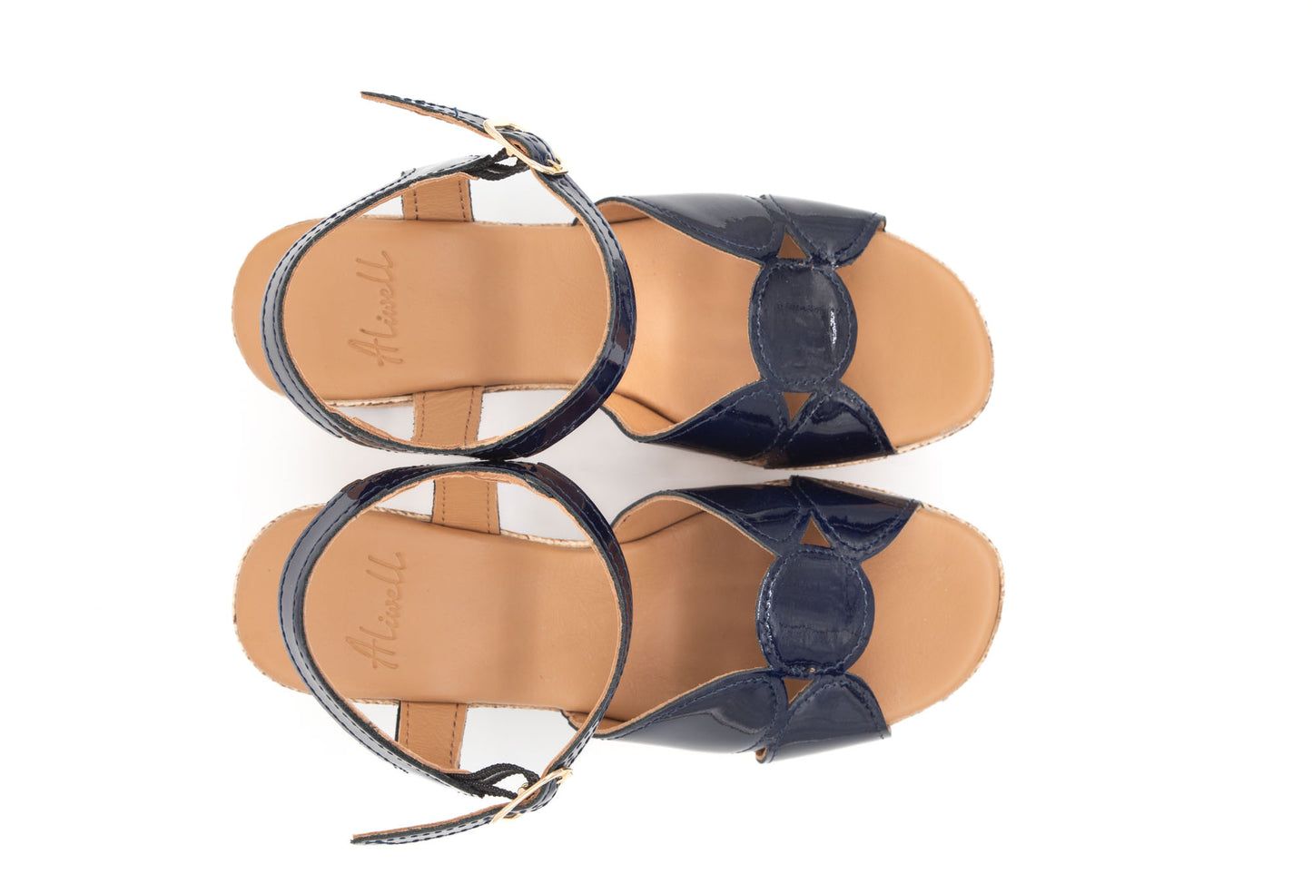 Sandales à talon Mikasa beu marine vernis