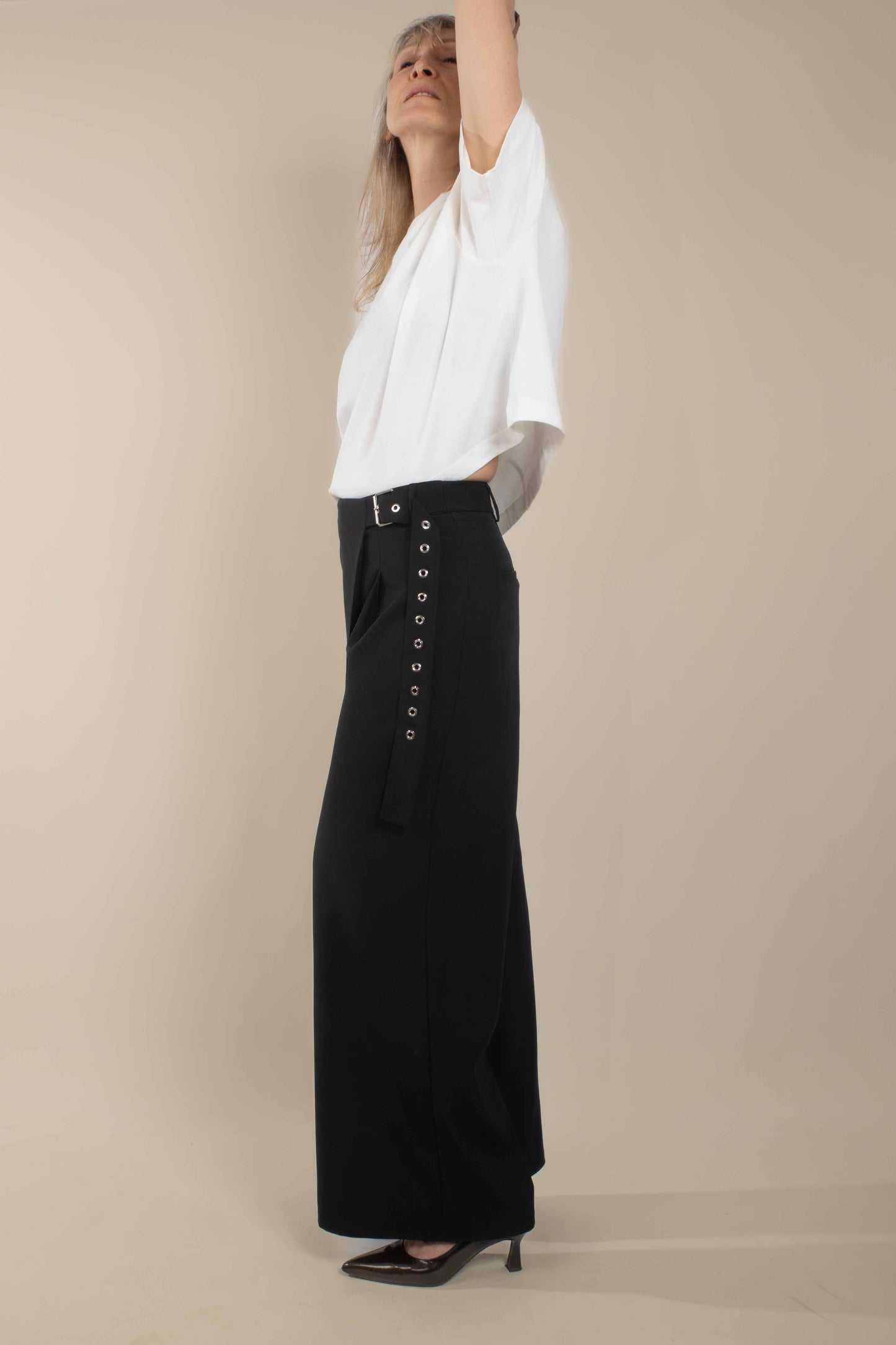 Pantalon fluide noir Calas