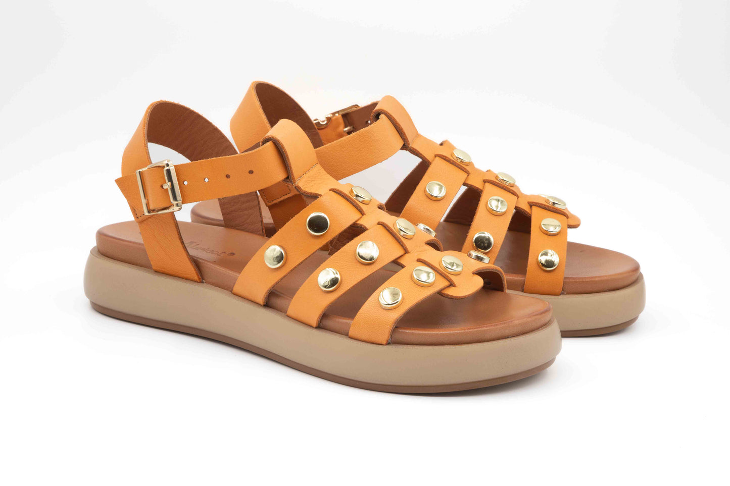 Sandales plate-forme Etaples Orange