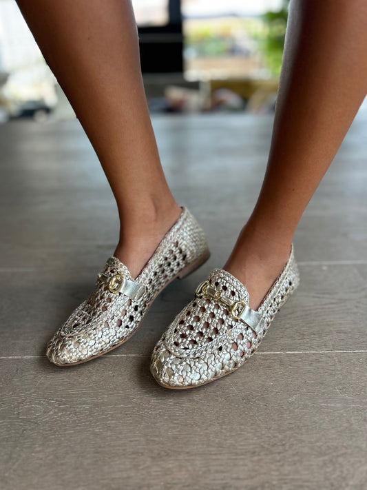 Mocassin Ludivine platine