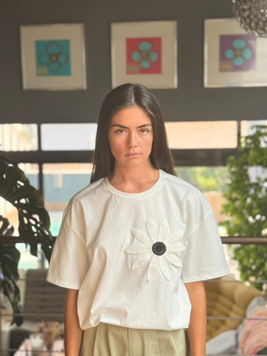T-shirt oversize brodé – L’indispensable du moment
