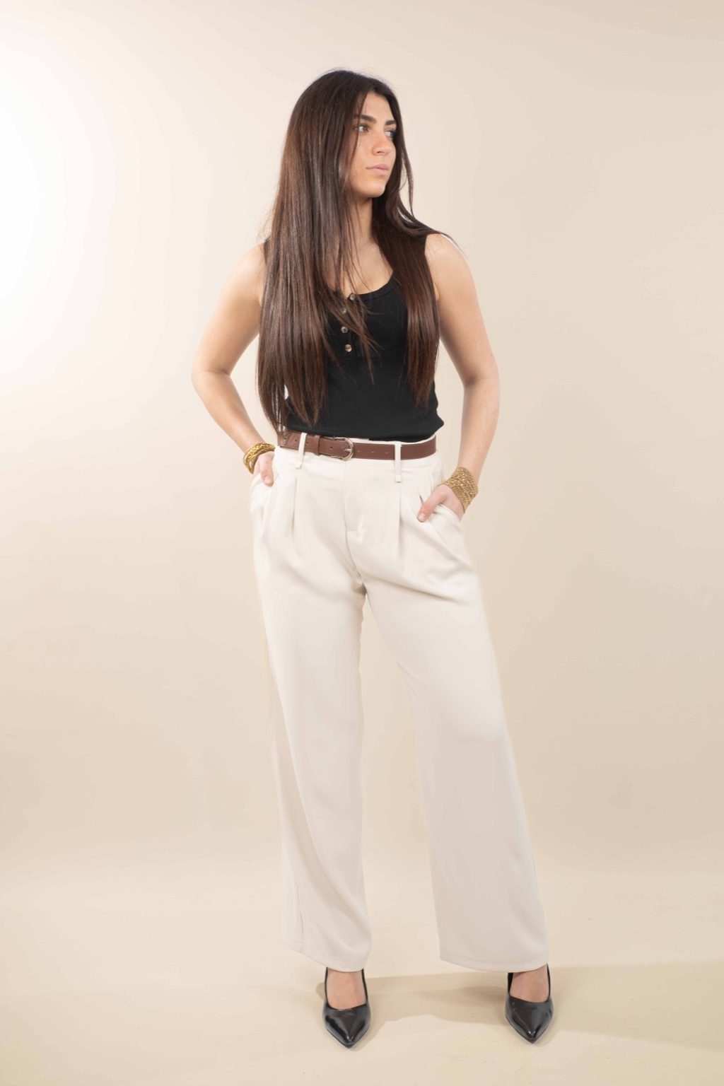 Pantalon beige Emma
