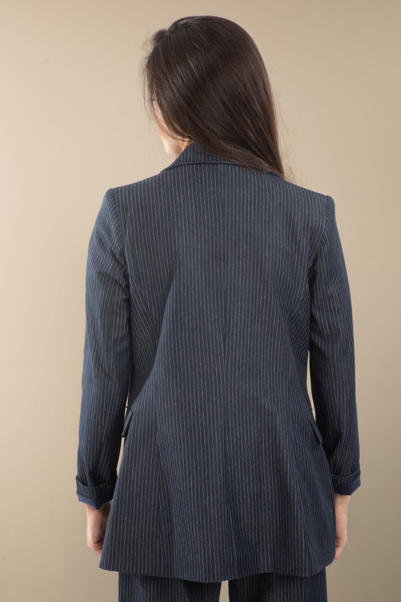 Costume bleu rayé Sandrom
