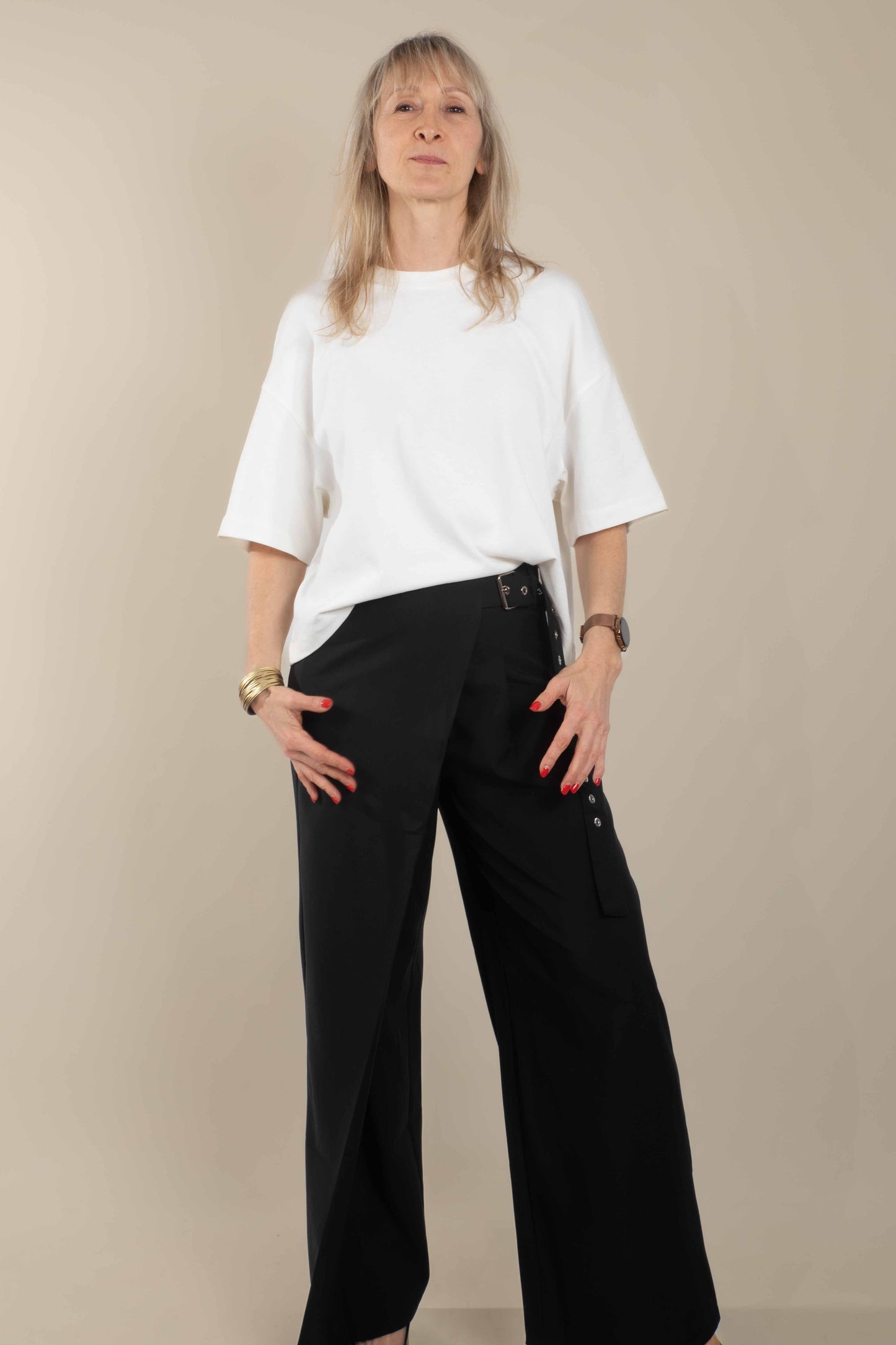 Pantalon fluide noir Calas