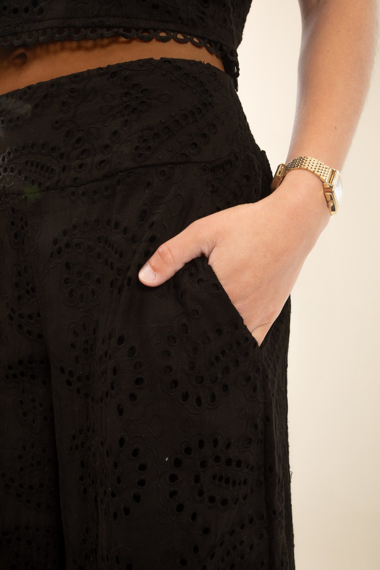 Pantalon noir Rosa