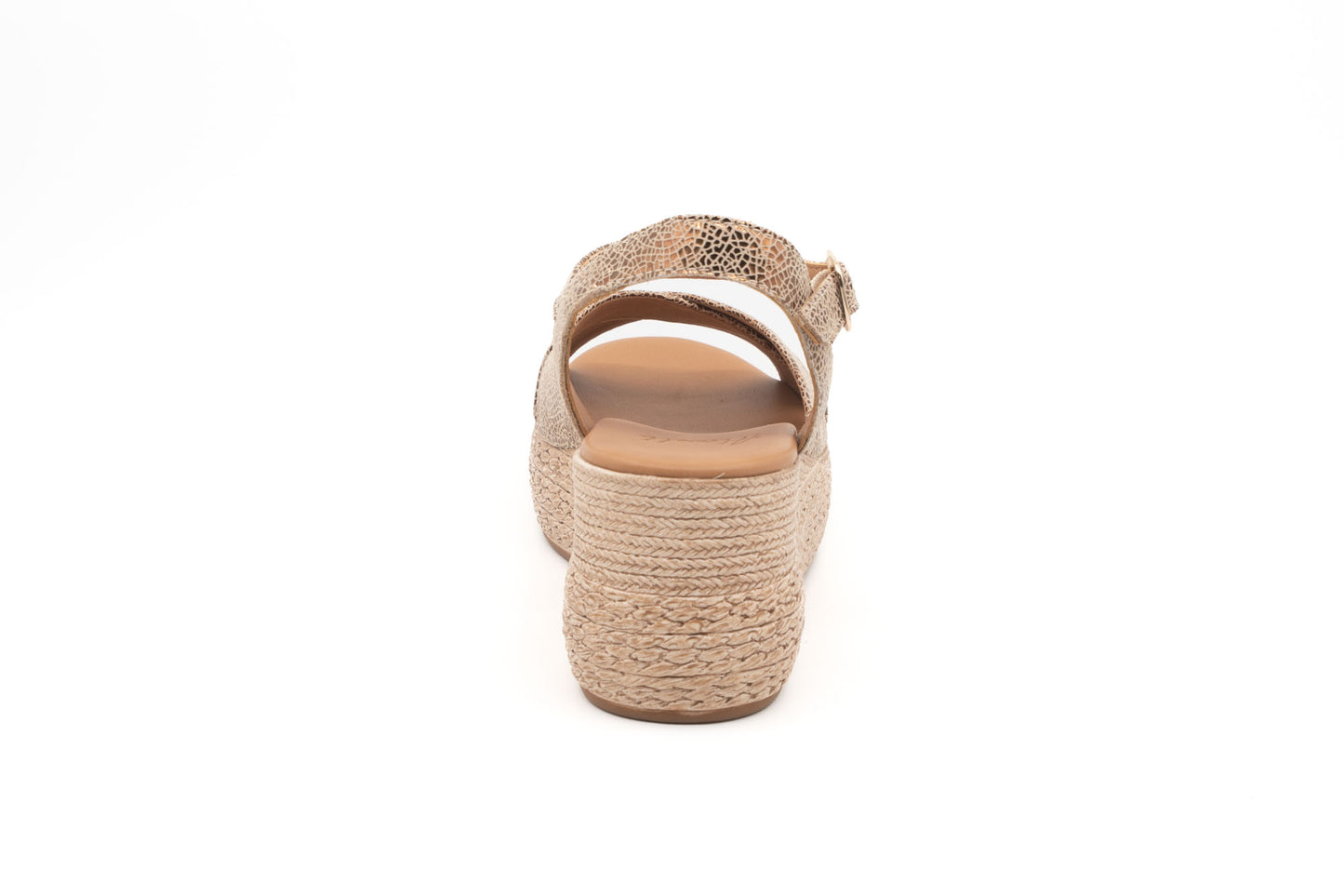 Compensé Aliwell Danae cuir crakele bronze
