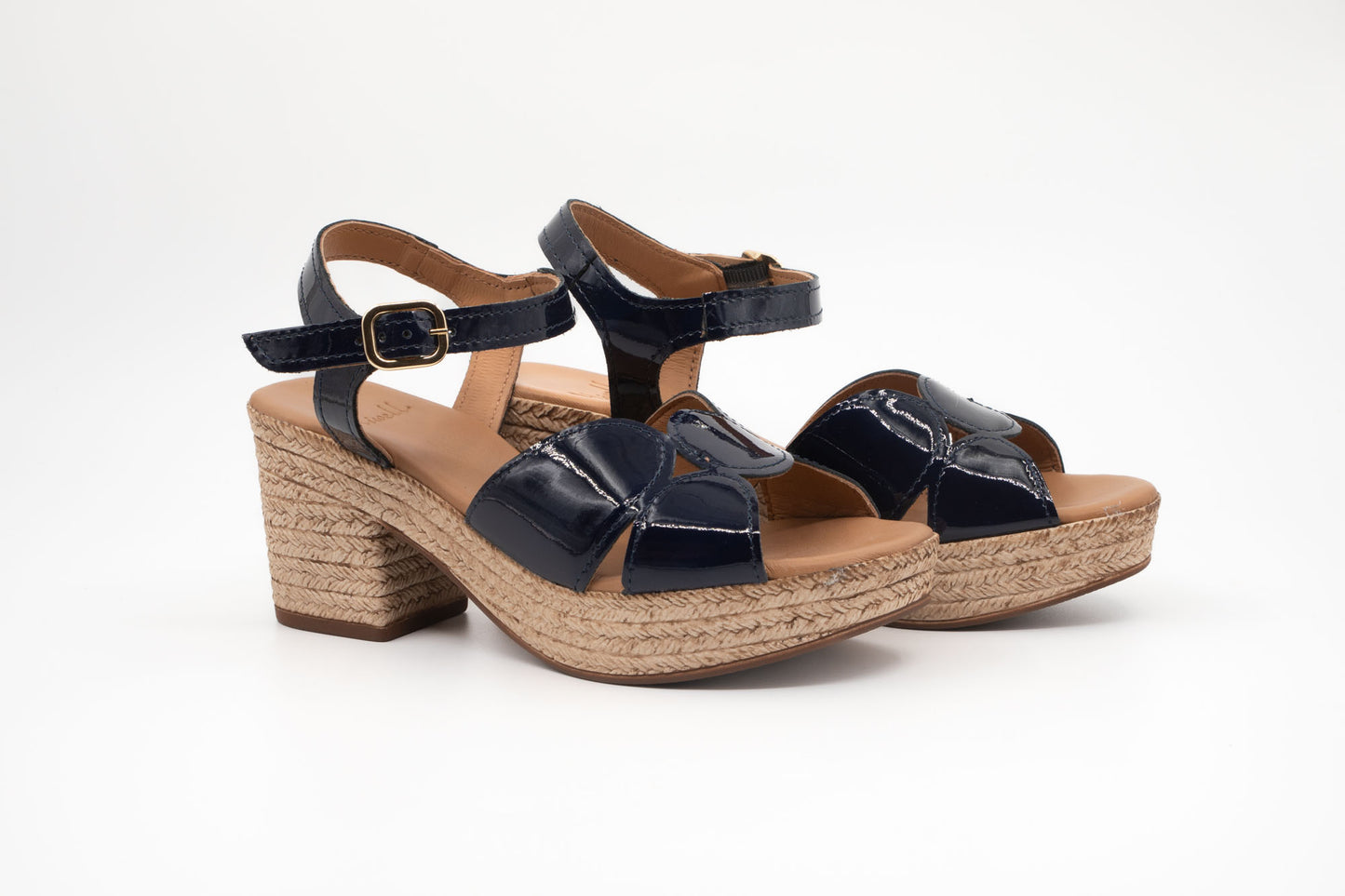 Sandales à talon Mikasa beu marine vernis
