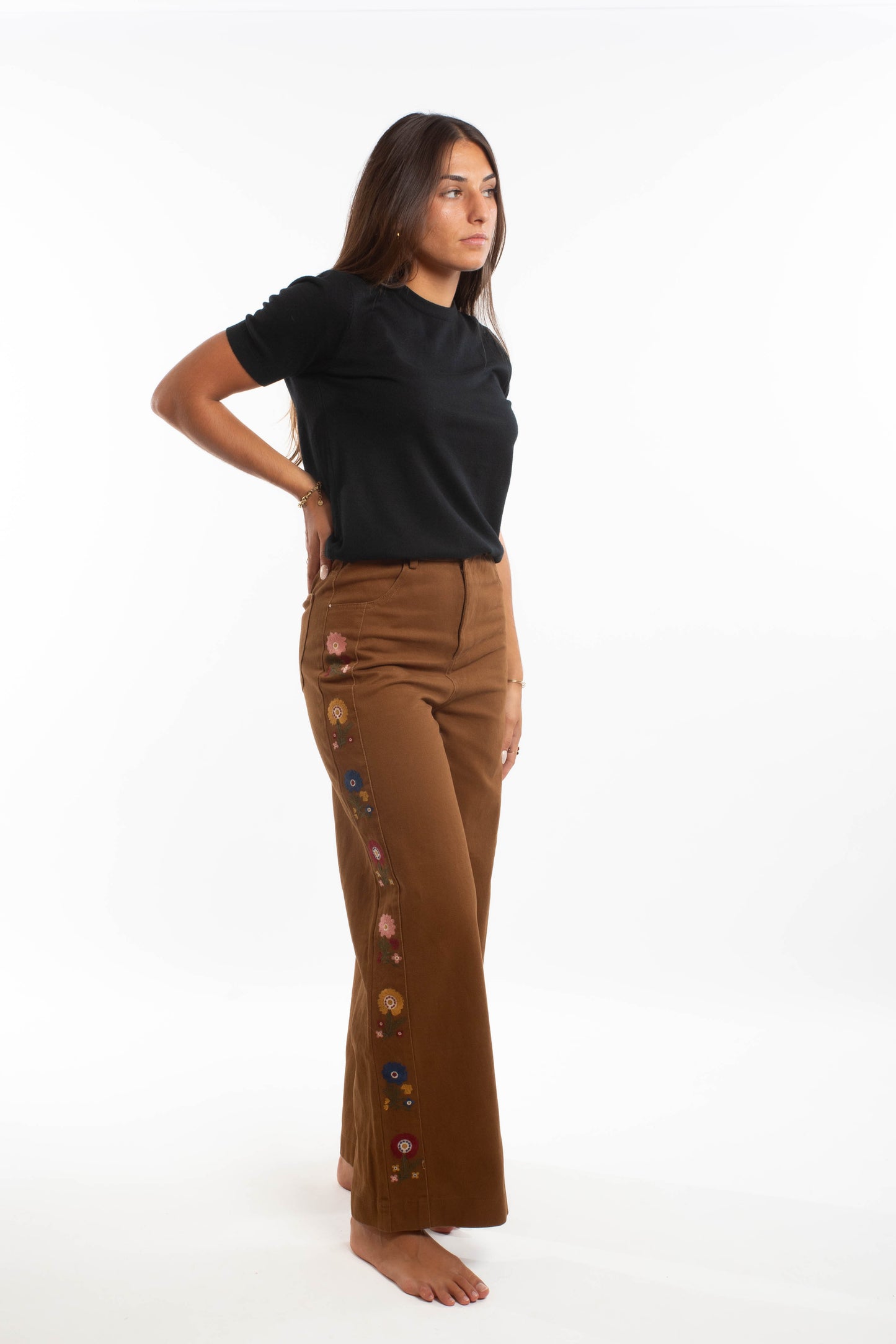 Pantalon brodée Jeanne