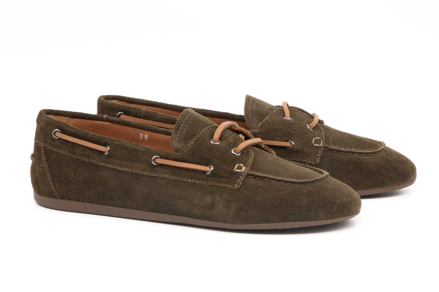 Mocassin Dova velours olive Aliwell