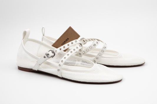 Ballerines blanches ajourées