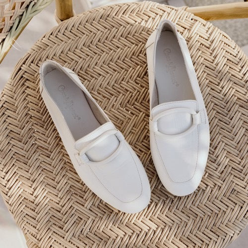 Mocassins blancs Esparros Coco&abricot