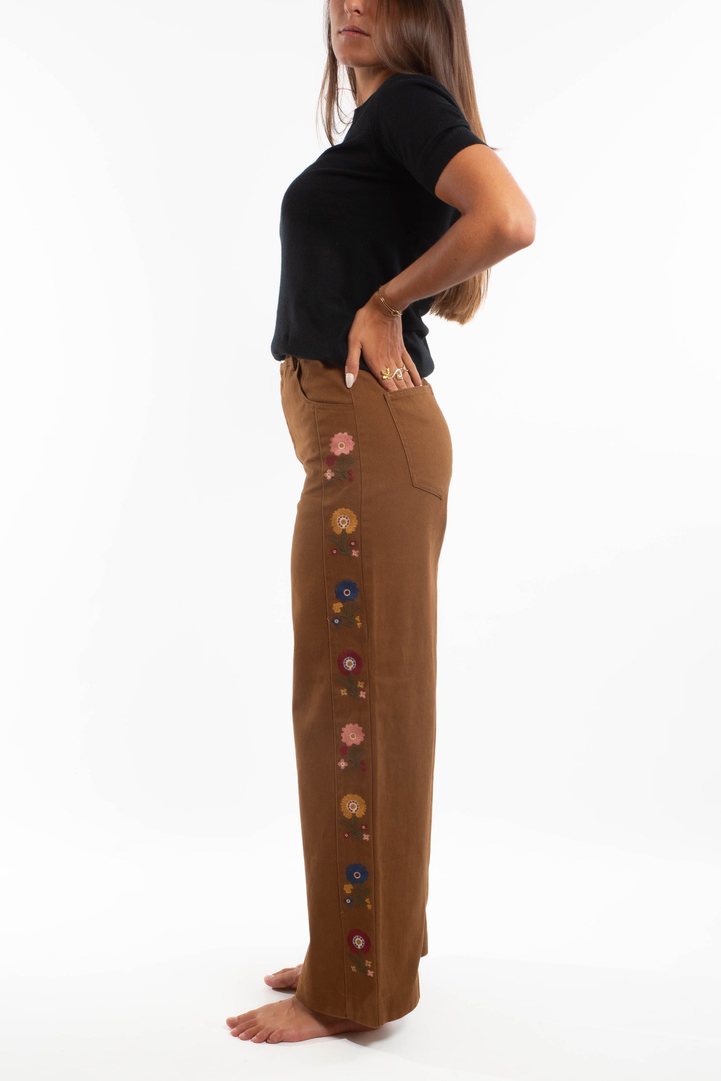 Pantalon brodée Jeanne