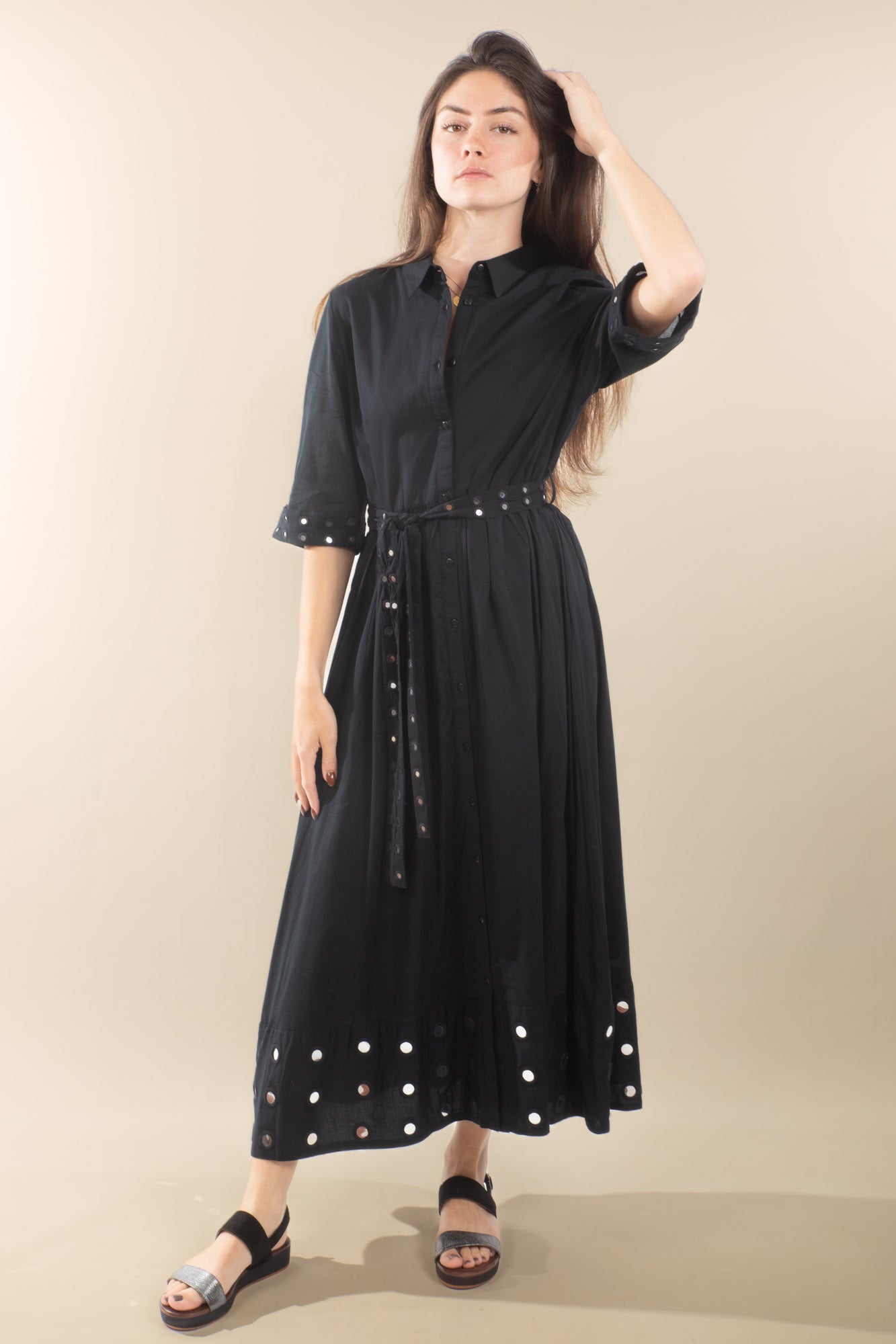 Robe longue noire Yvette