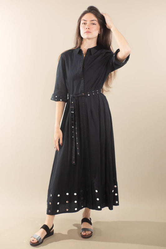 Robe longue noire Yvette