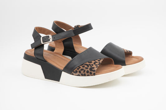 Sandales Coco&Abricot Mahalon noir/camel