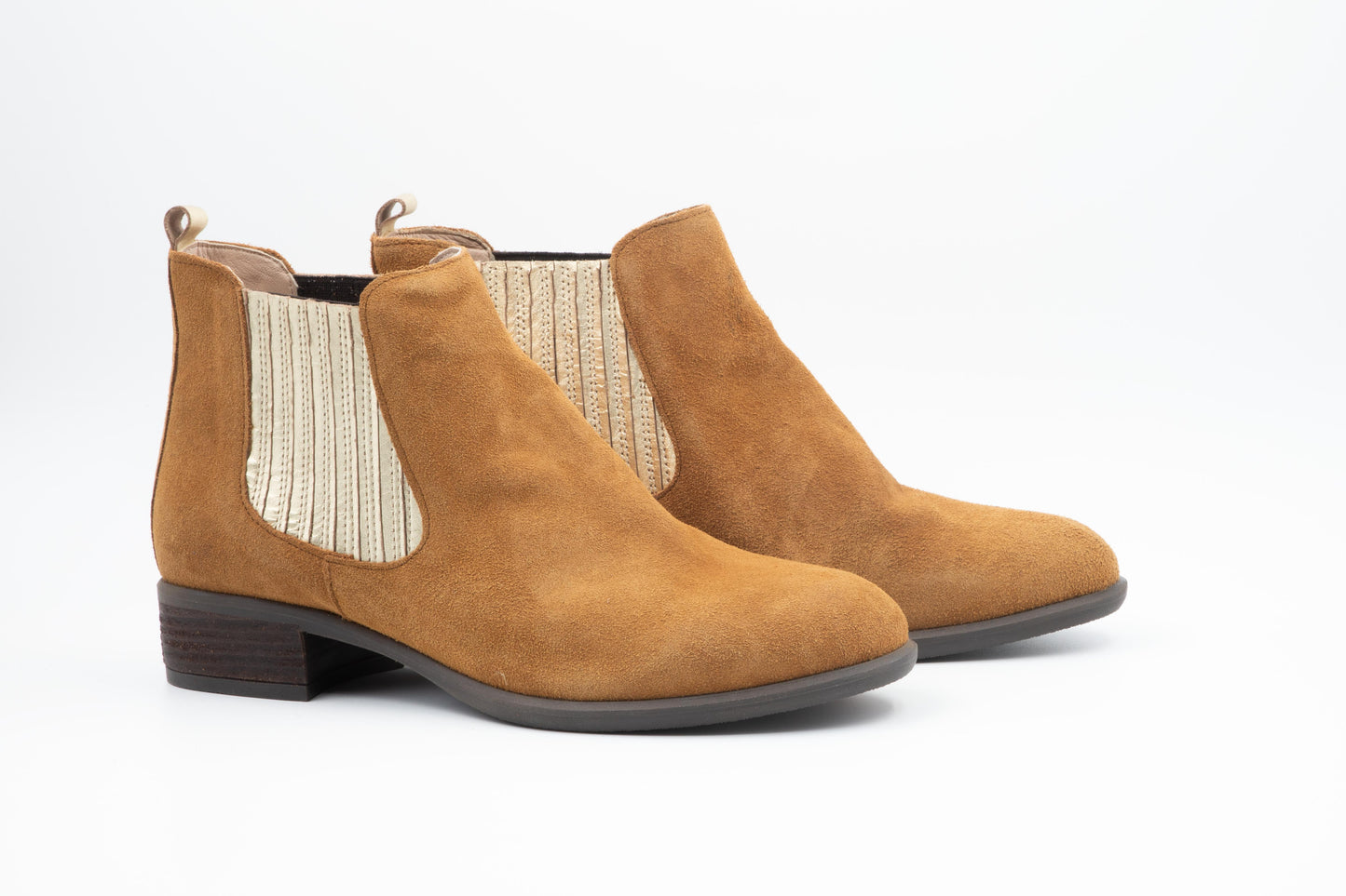 Boots Preston velours cognac