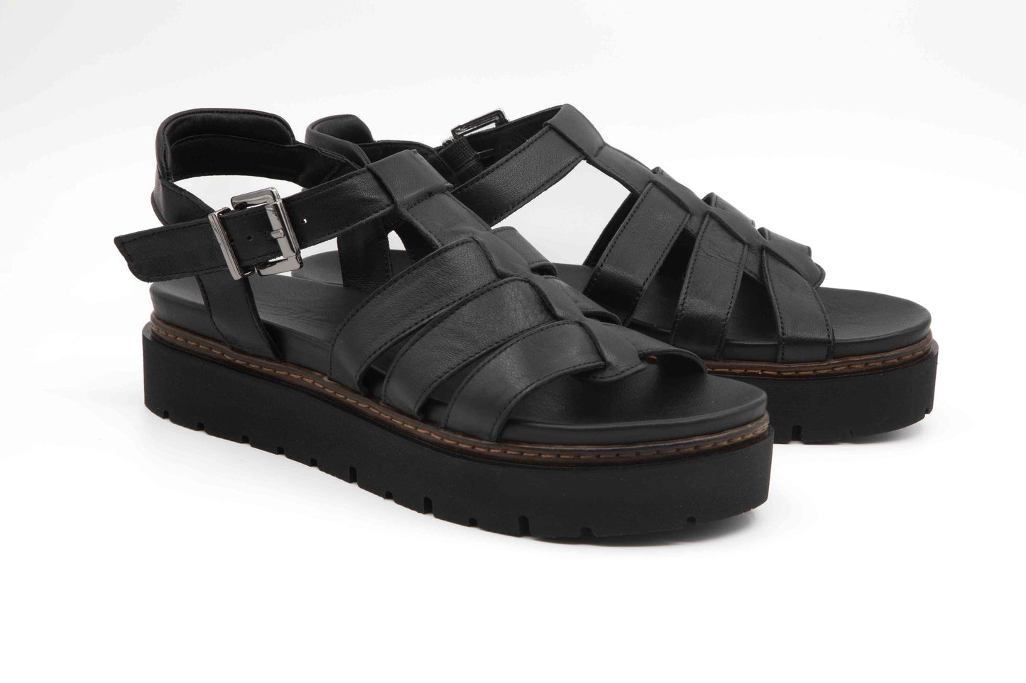 Sandales plate-forme Malpas noires