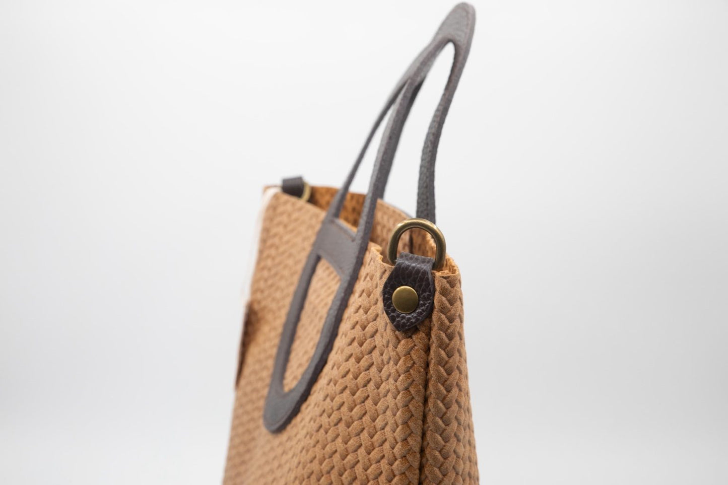 Sac Cinnamon cuir tressé marron
