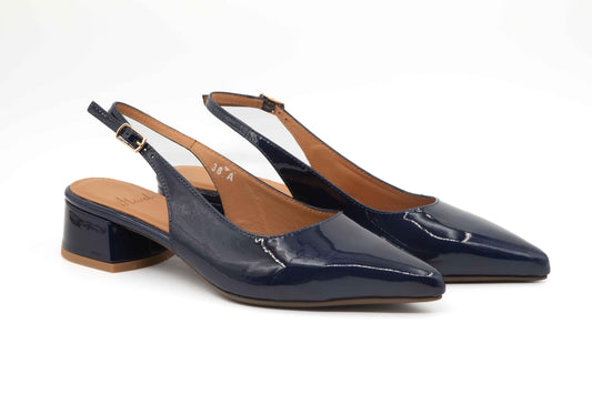 Sandales à talons ziko vernis marine