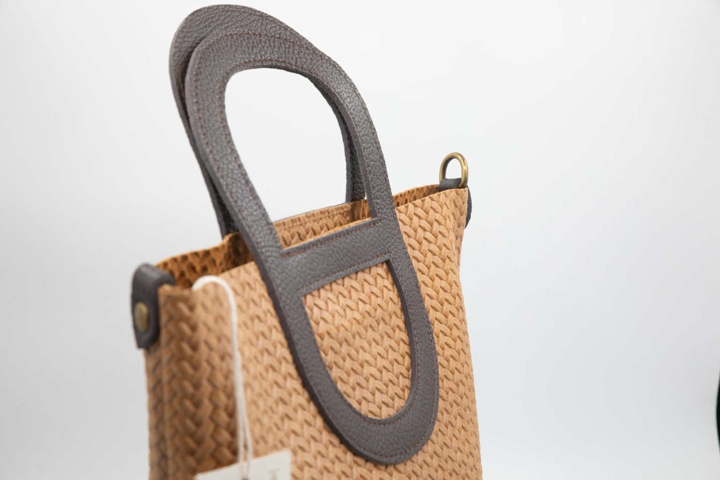 Sac Cinnamon cuir tressé marron