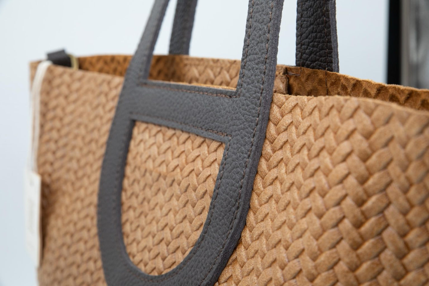 Sac Cinnamon cuir tressé marron