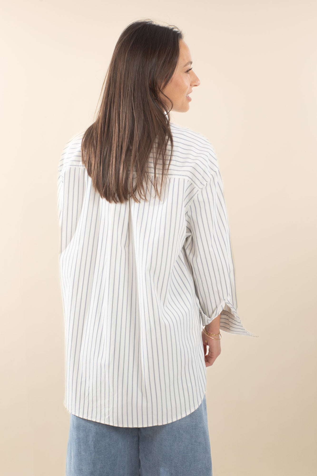 Chemise rayée avec cravate Julia