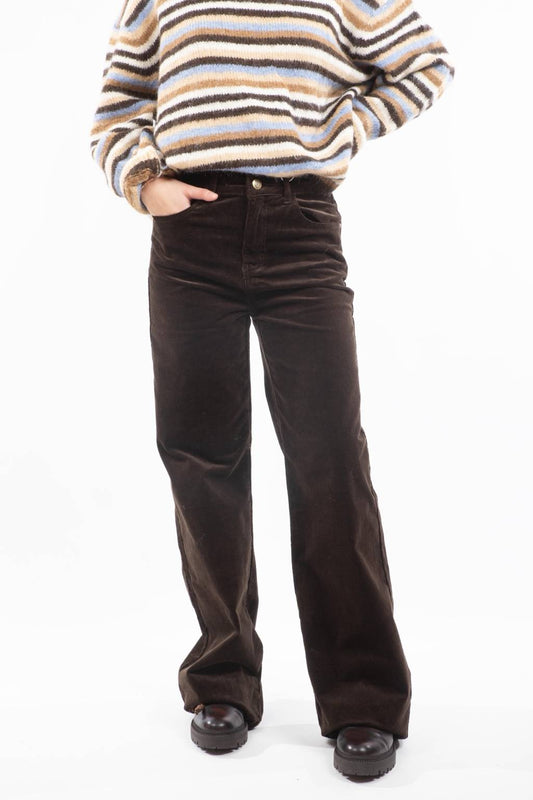 Pantalon velours chocolat oraje