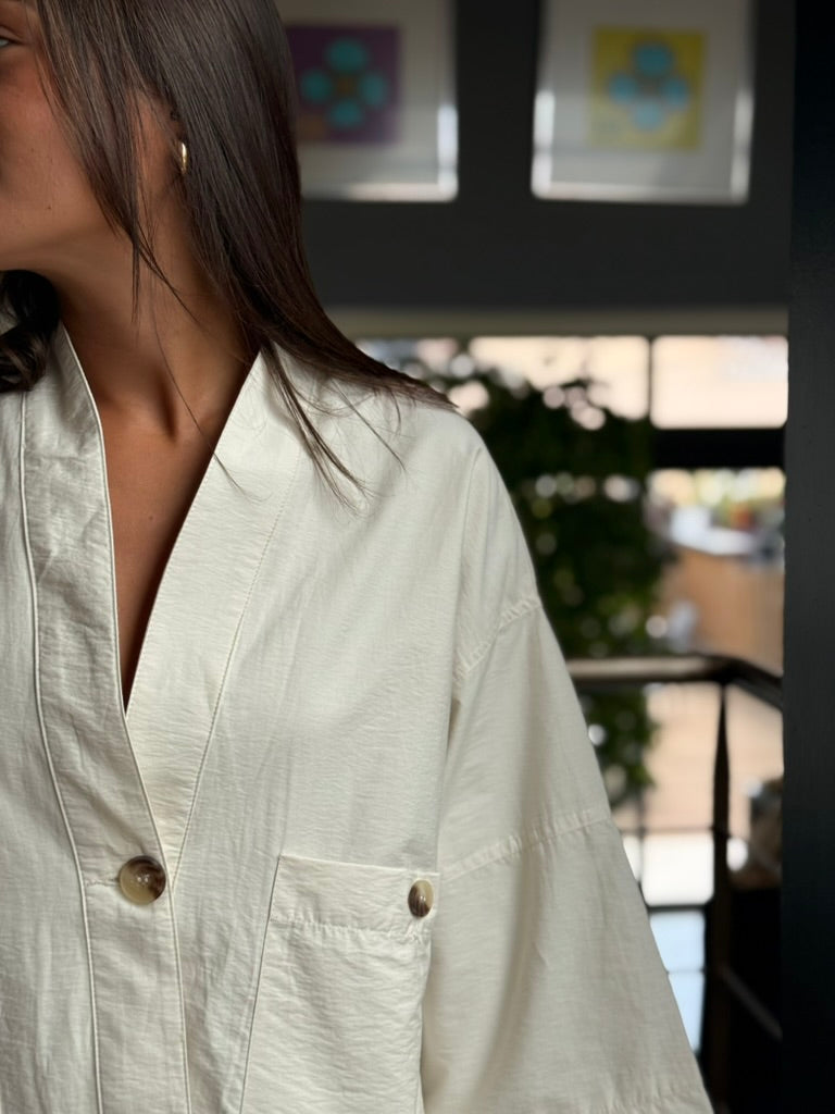 Veste oversize – Blanc cassé