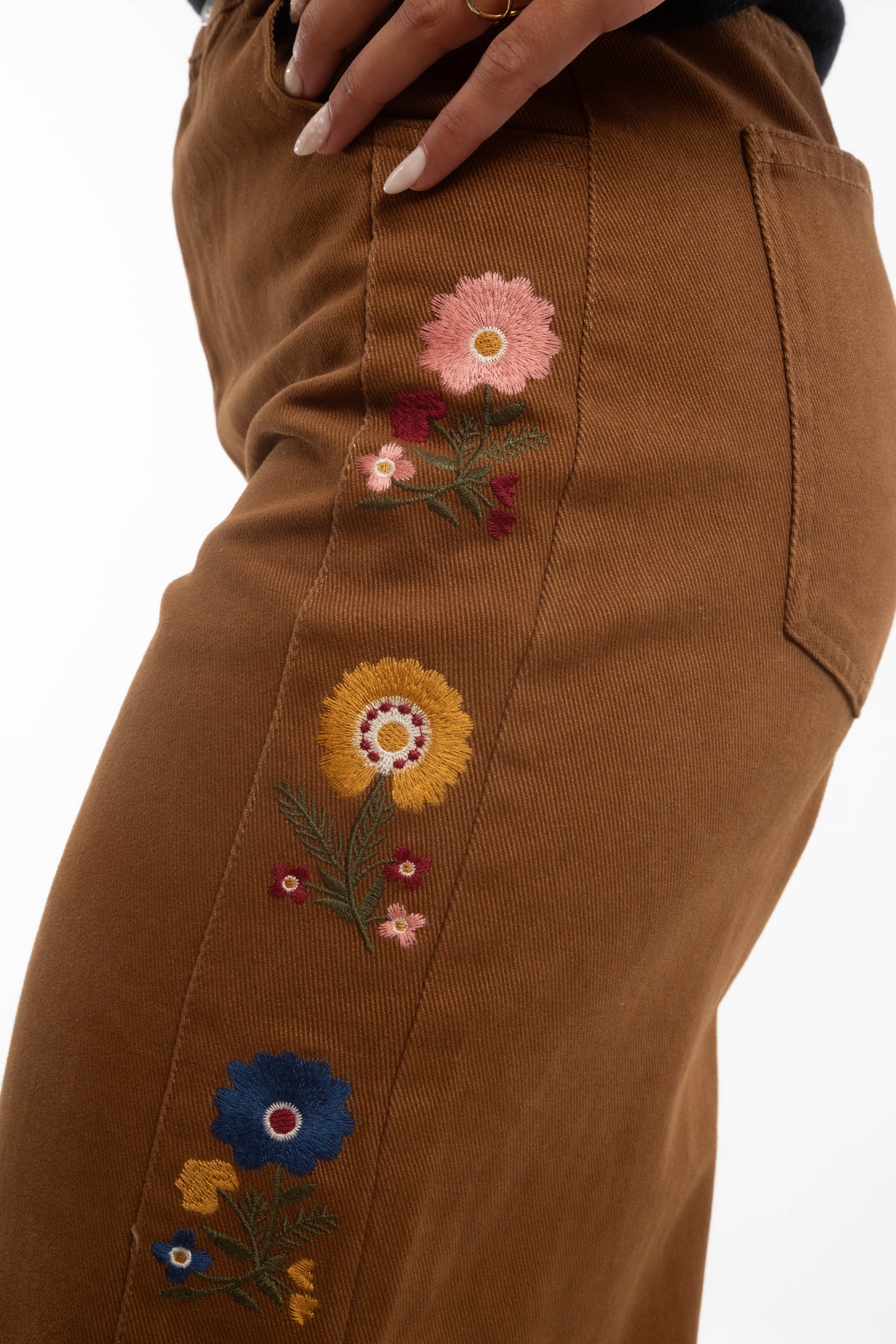 Pantalon brodée Jeanne