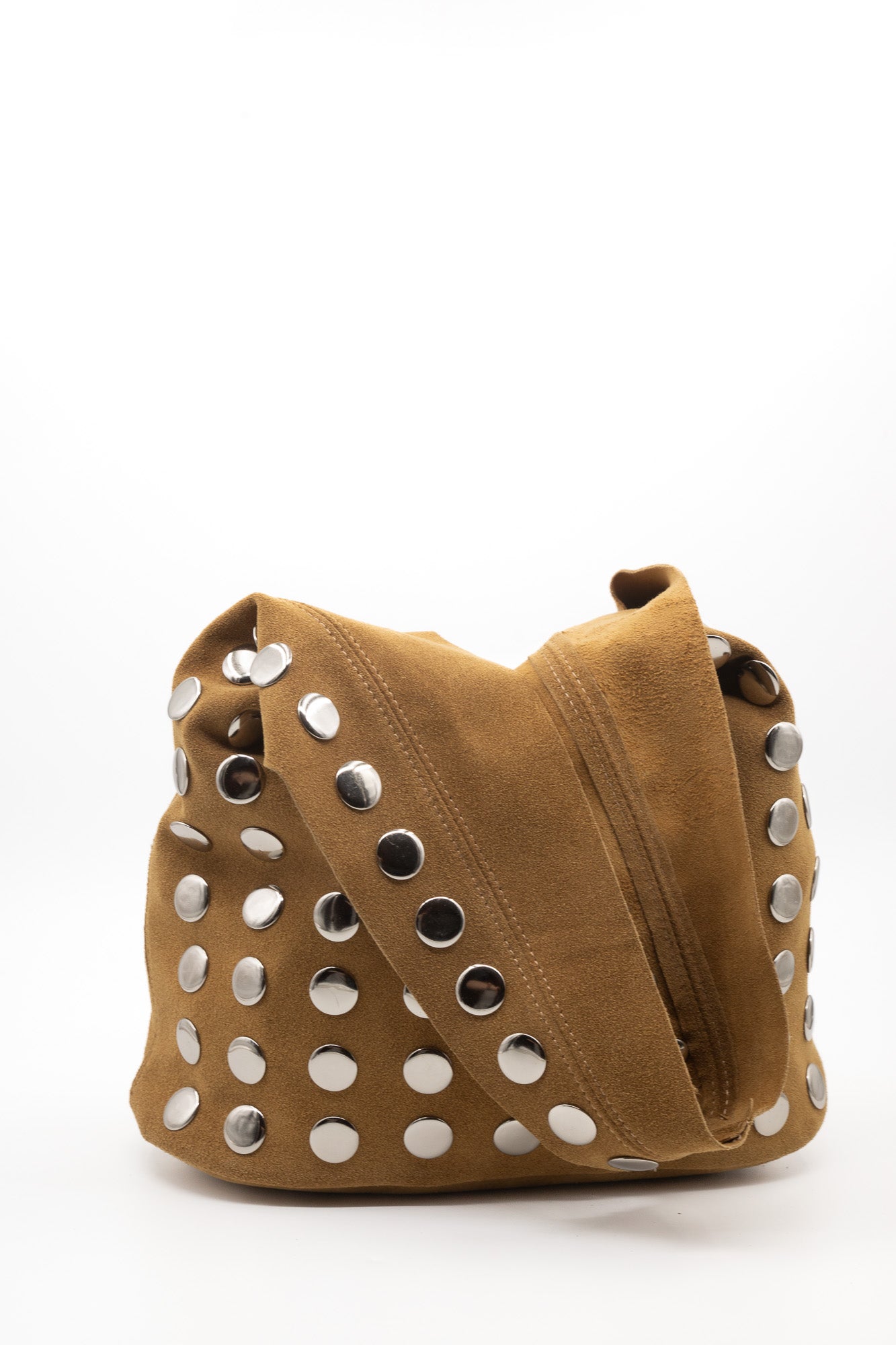 Sac seau le Soho velours nocciola