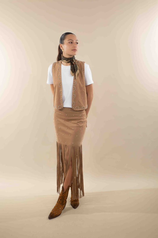 Jupe à franges Elea