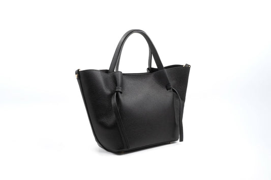 Sac cuir grainé noir Yvette