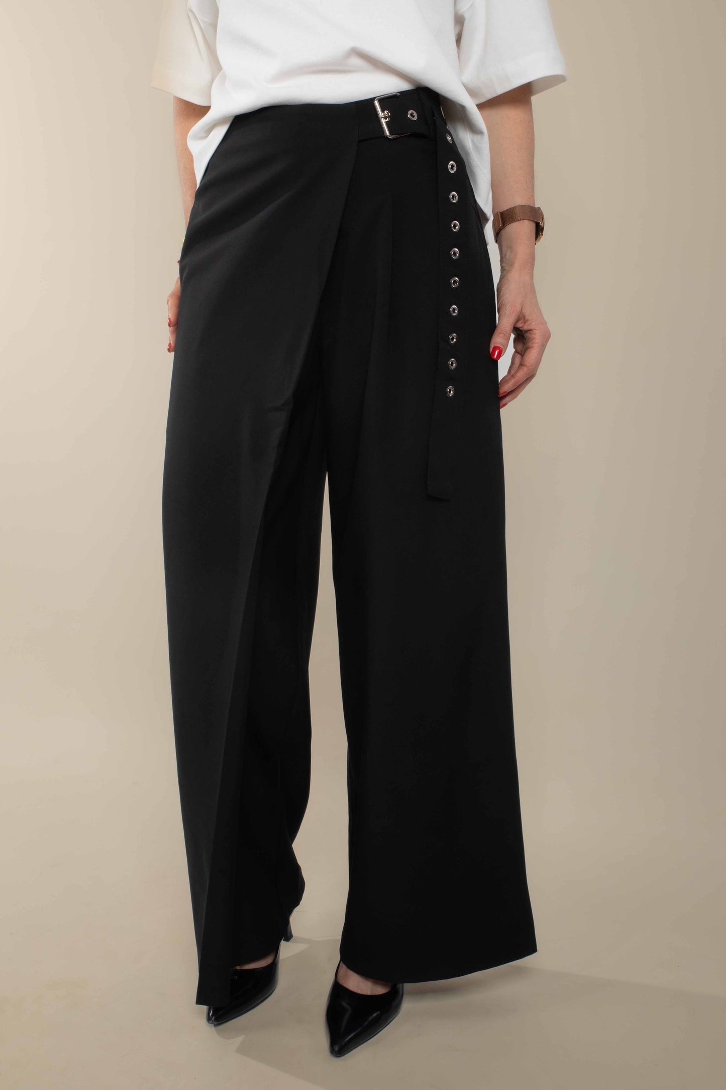 Pantalon fluide noir Calas