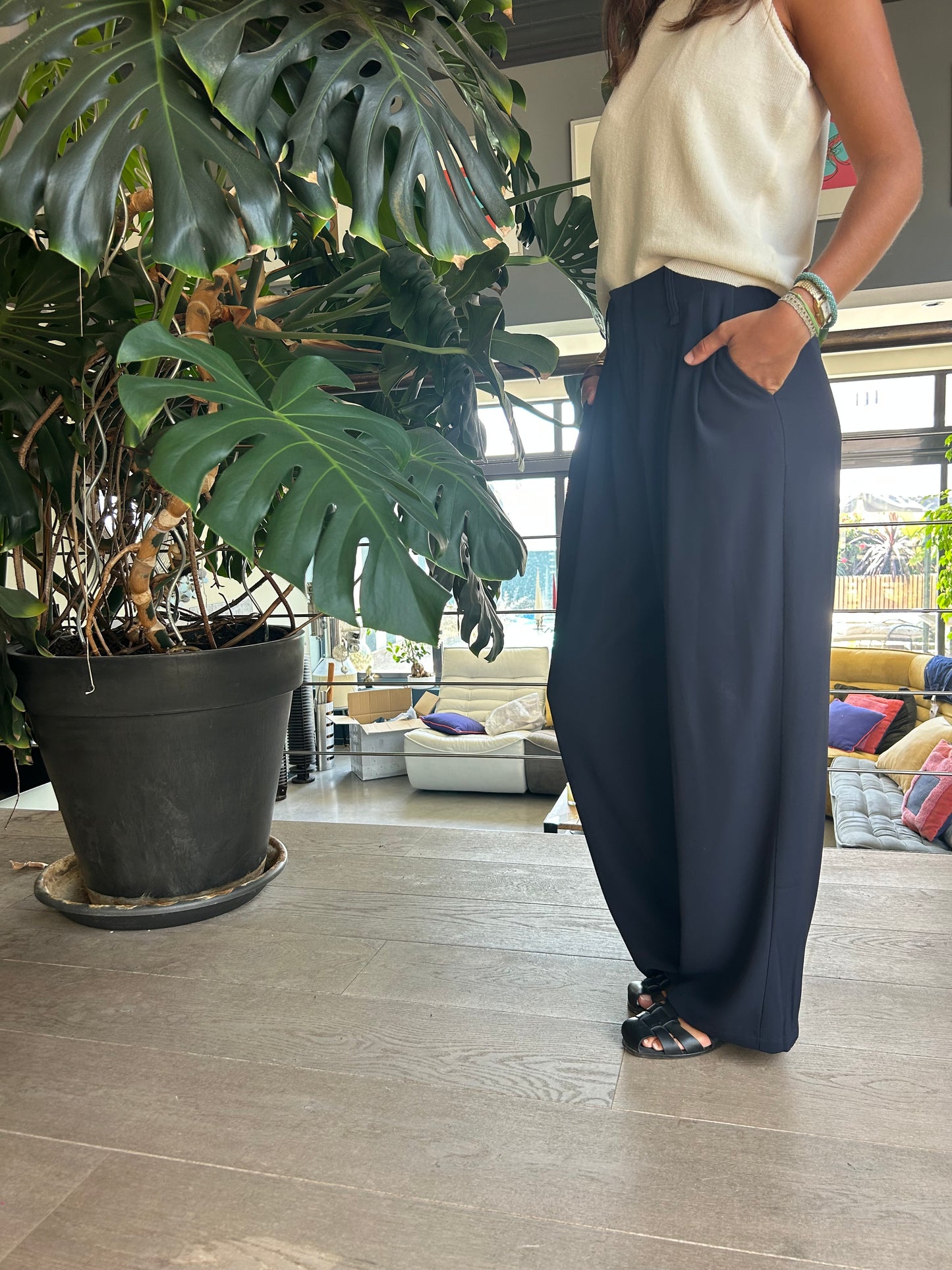 Pantalon fluide Emma Marine
