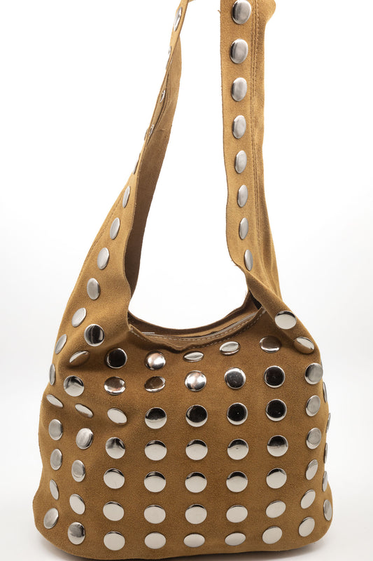 Sac seau le Soho velours nocciola