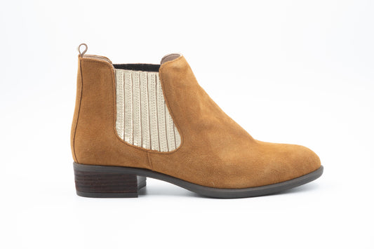 Boots Preston velours cognac
