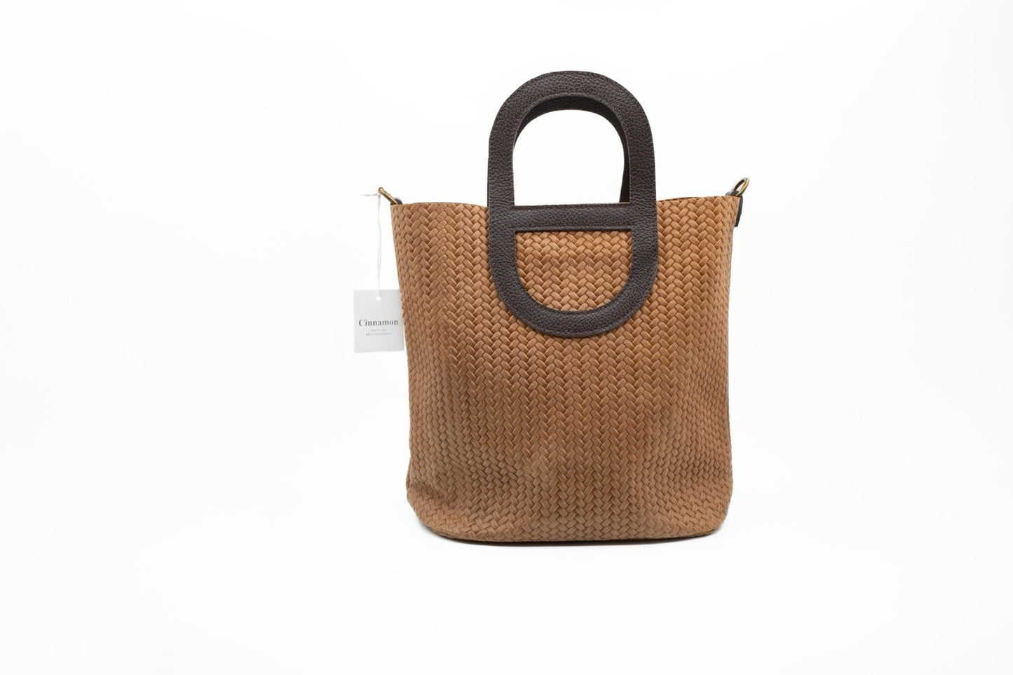 Sac Cinnamon cuir tressé marron