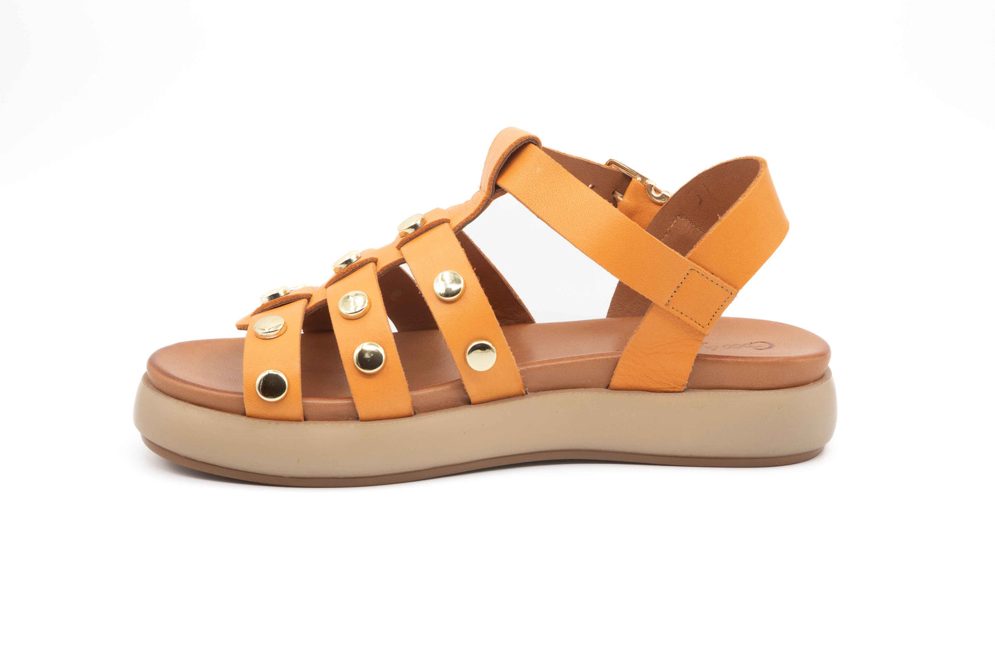 Sandales plate-forme Etaples Orange