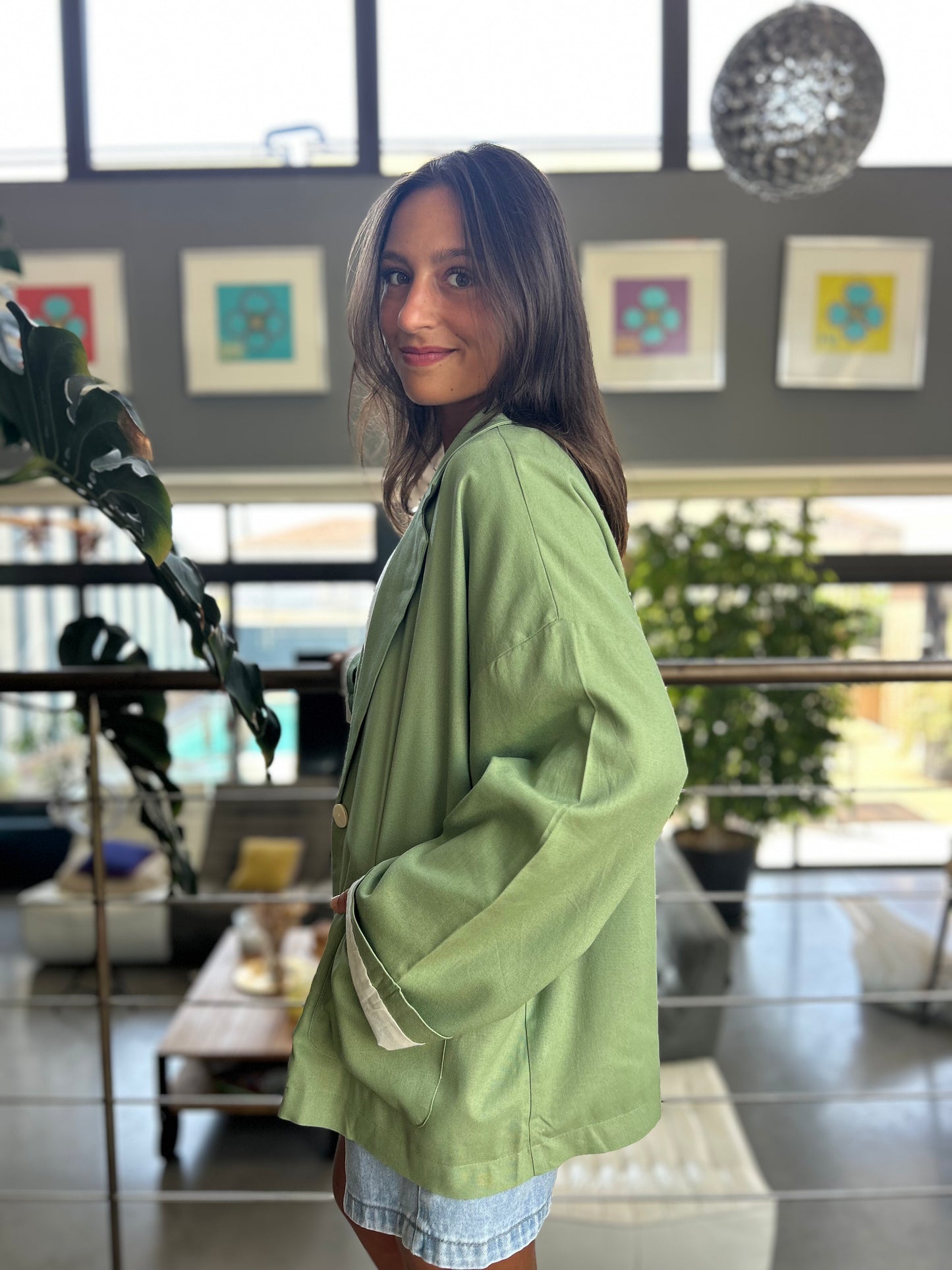 Veste oversize kaki