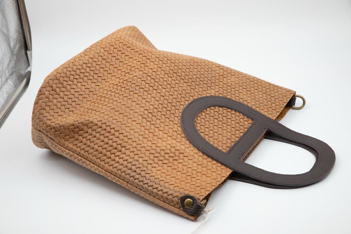 Sac Cinnamon cuir tressé marron