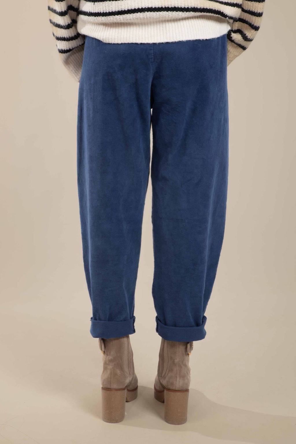 Pantalon velours bleu Lenny