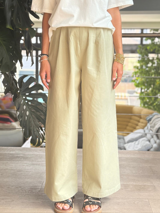 Pantalon kaki oversize – 100 % coton
