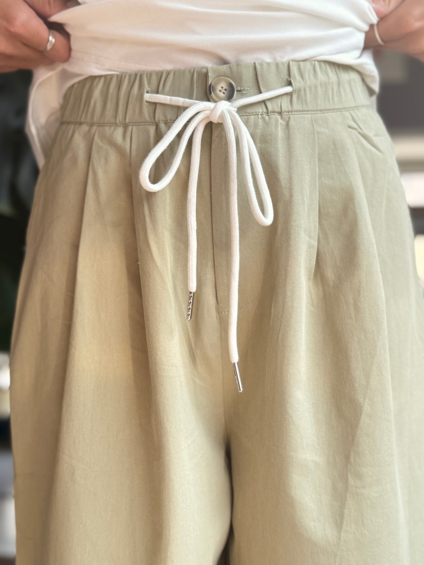 Pantalon kaki oversize – 100 % coton